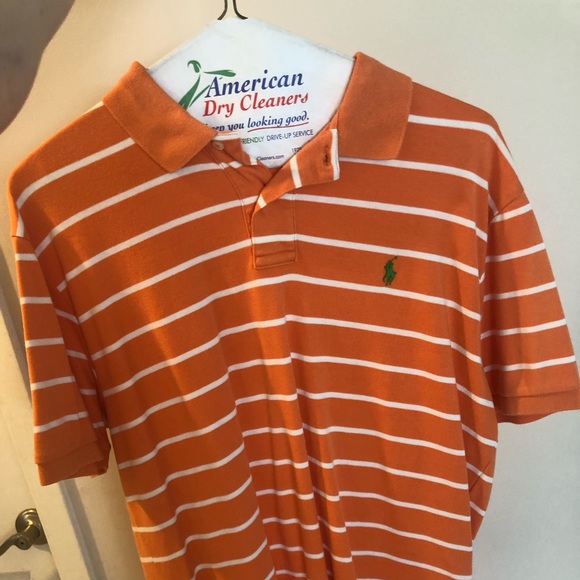 Orange striped Ralph Lauren polo - Picture 1 of 2